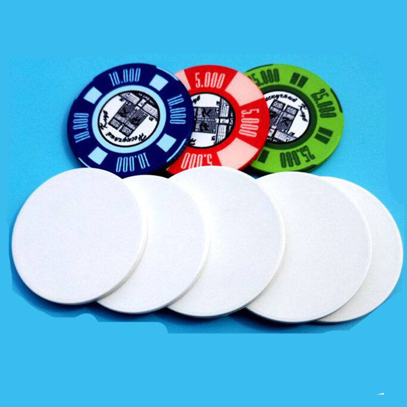 Wholesale Blank white sublimation ceramic poker chip Manufacturer and Supplier Chuangxinji